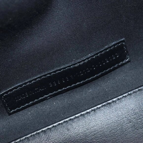 BALENCIAGA Navy Cabas Hand Bag Leather Gray 339933 Auth 80962M - Picture 7 of 15